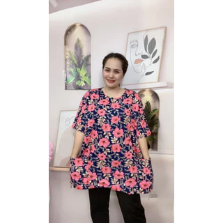 เสื้อยืดผู้หญิง เสื้อผู้หญิงสาวอวบ รอบอก 54-56นิ้ว รุ่น 4055