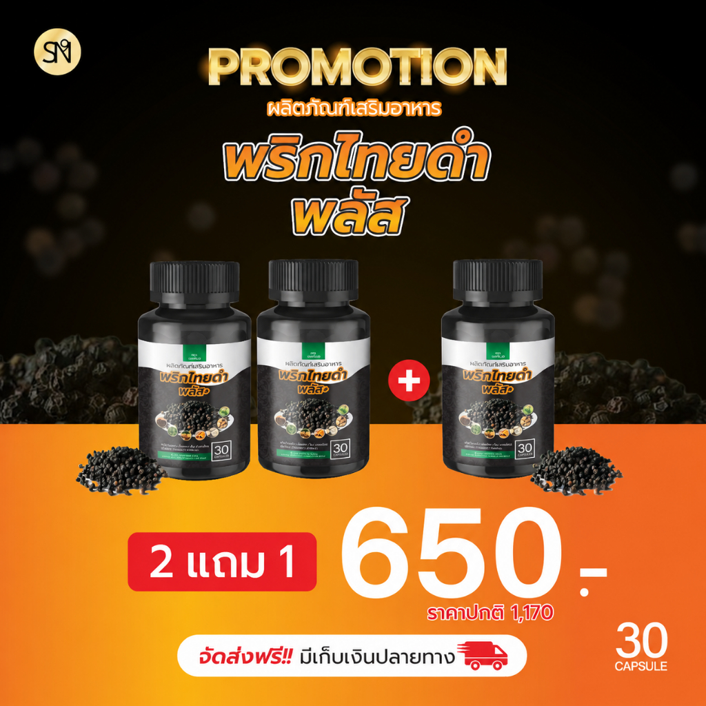(กทม.ส่งทันที) Sn9 สมุนไพร พริกไทยดำ แคปซูล สูตรคีโต ไขมัน ความดัน คอเลสเตอรอล 1 กระปุก 30 แคปซูล