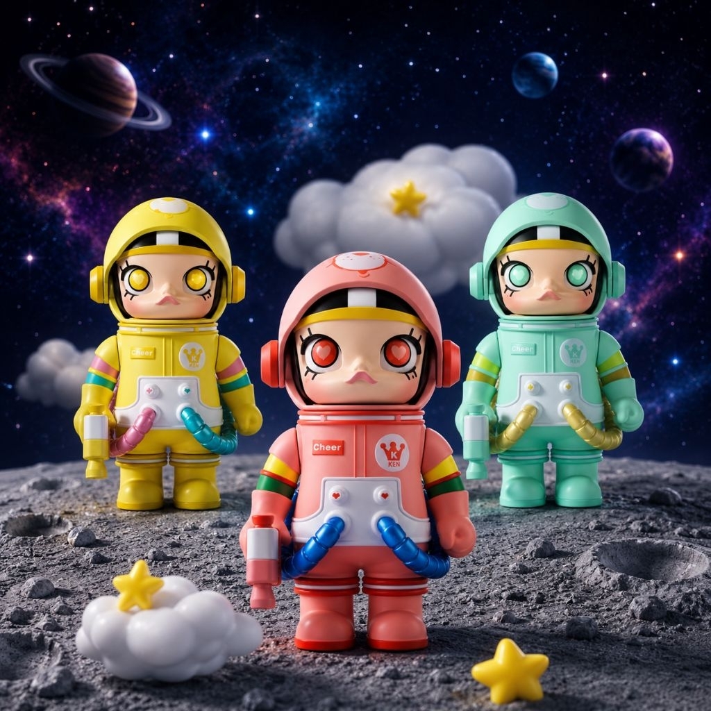 🔥ลดล้างสต๊อก🔥 [พร้อมส่ง 🇹🇭] ใช้ code Vodeo ลด 100 แบบเลือกตัว : Popmart Molly Space 100% V.2 ของแท้ 100%