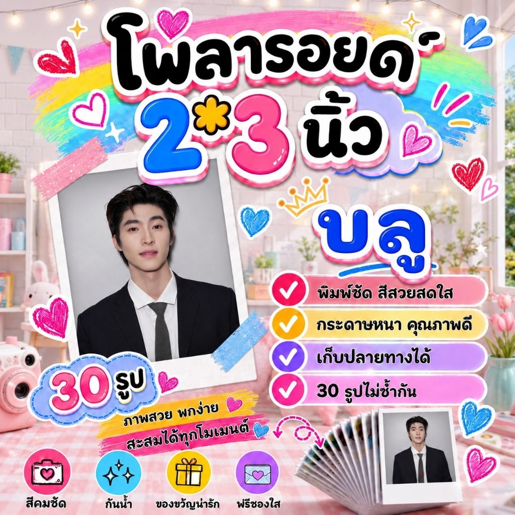 Bluepongtiwat บลูพงศ์ทิวัตถ์ เซ็ต​โ​พลา​รอยด์​ 30​ รูป​