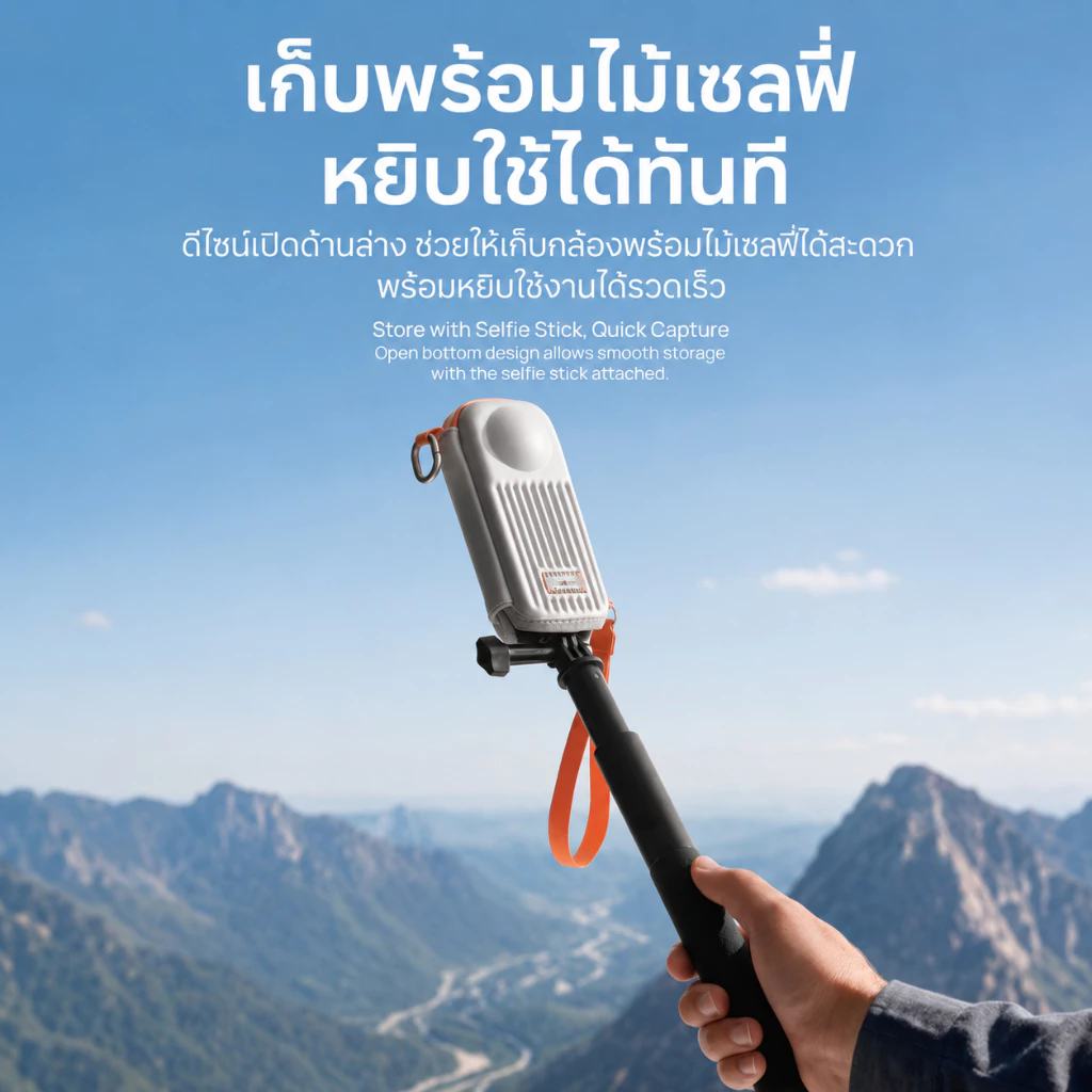 Telesin Insta360 X5 / X4 / X4 Air DisAdv Storage Case กระเป๋าเก็บตัวกล้อง thumbnail 4