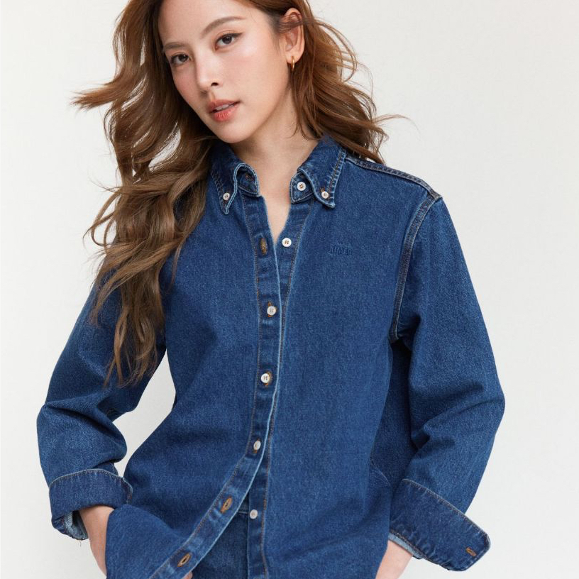 AMR DE SAISON ( AIMER ) - Regular Fit Shirt In Indigo Denim เสื้อเชิ้ต