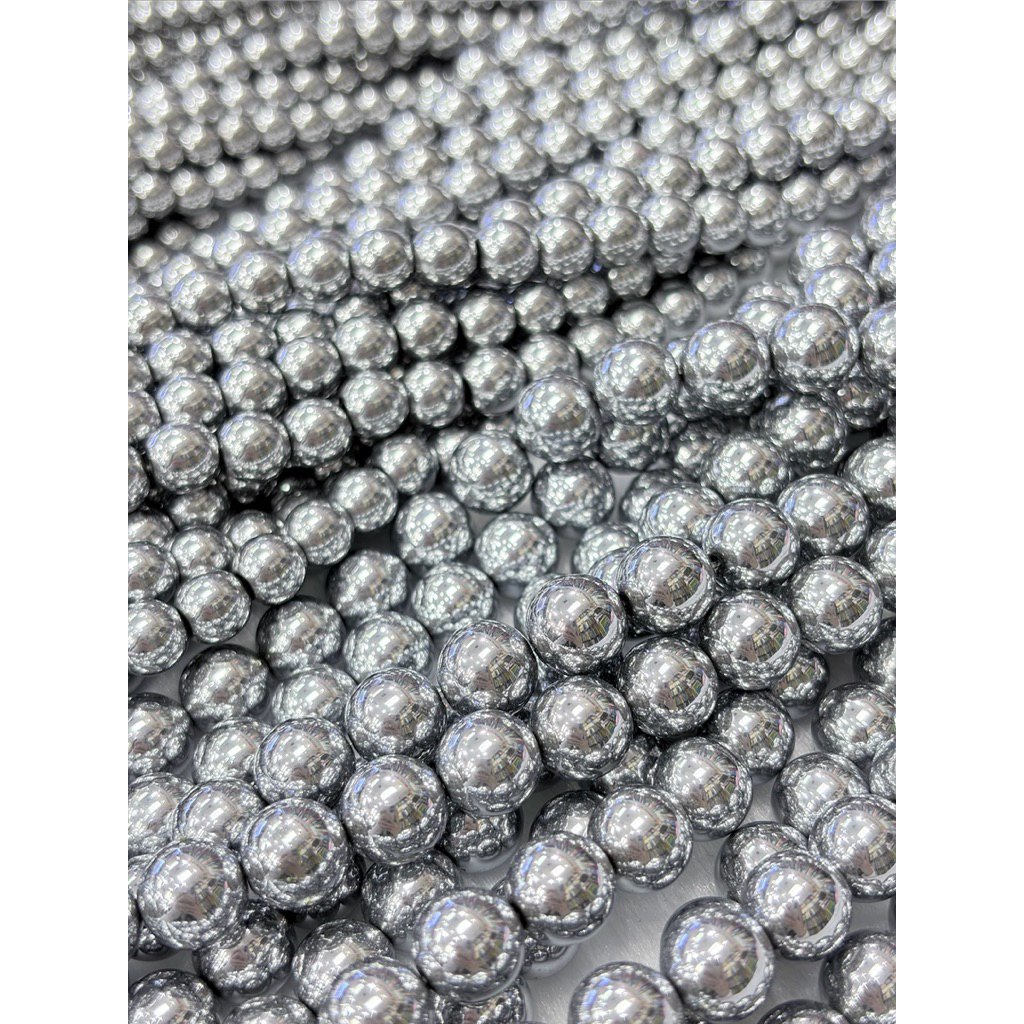 Hematite เฮมาไทต์ สีเงิน ขนาด 2-10 mm