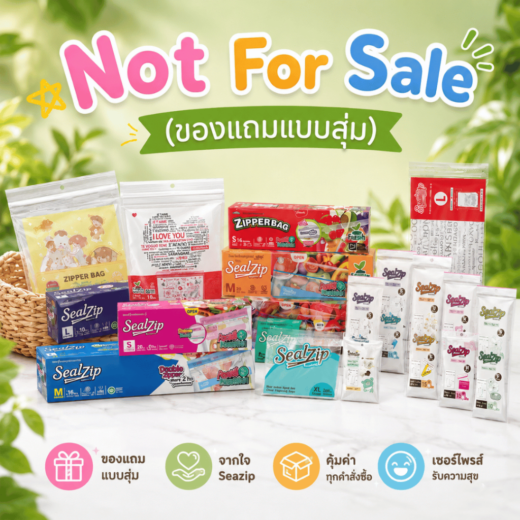 (Not For Sale) ถุงซิปเกรดA เนื้อหนา ซิปแน่น ถุงซิปอเนกประสงค์หลากหลายขนาด