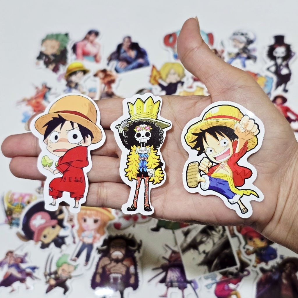 สติ๊กเกอร์ One Piece (ชุด3) วันพีซ ลูฟี่ การ์ตูน อนิเมะ pvc กันน้ำ (แพ็ค 50 ชิ้น)