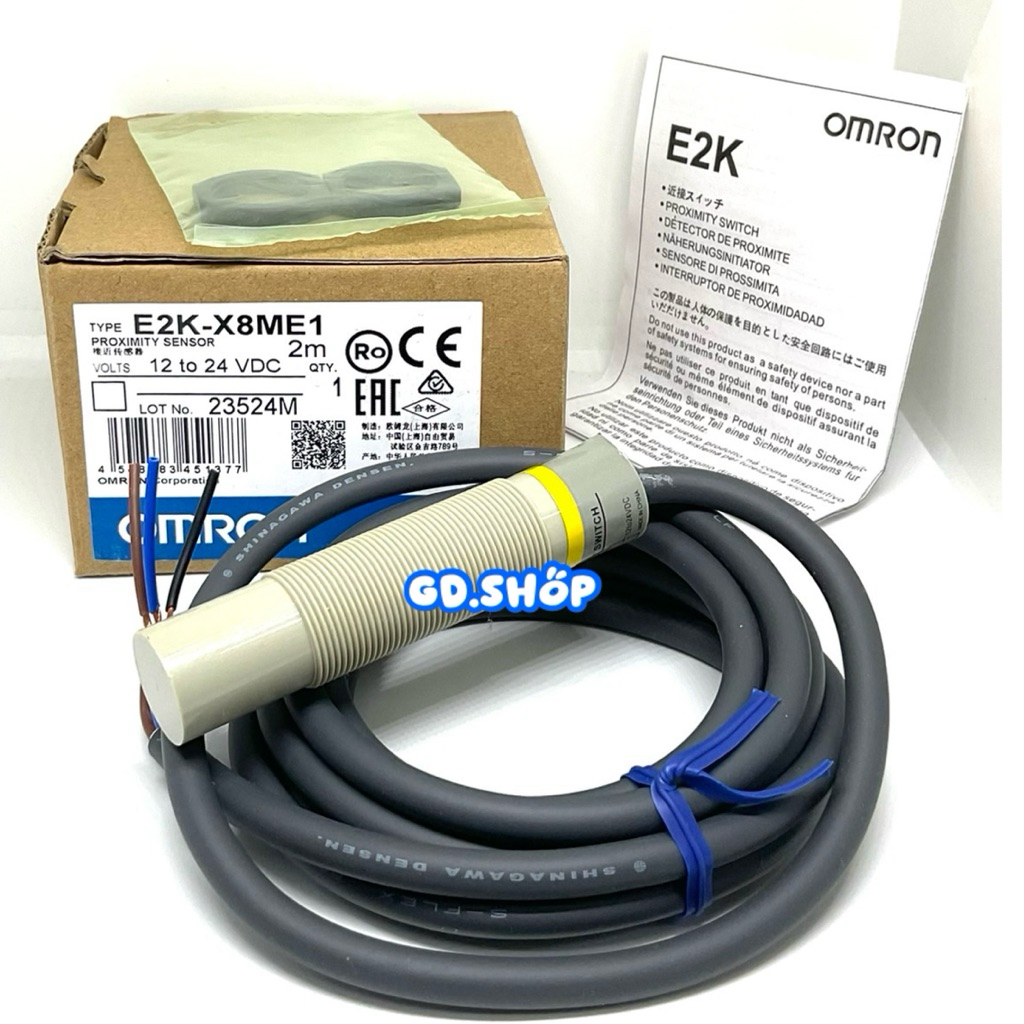 E2K-X8ME1 NPN-NO Capacitive Proximity Switch Sensor เซ็นเซอร์ คาปาจับความหนาแน่น พร้อมส่ง