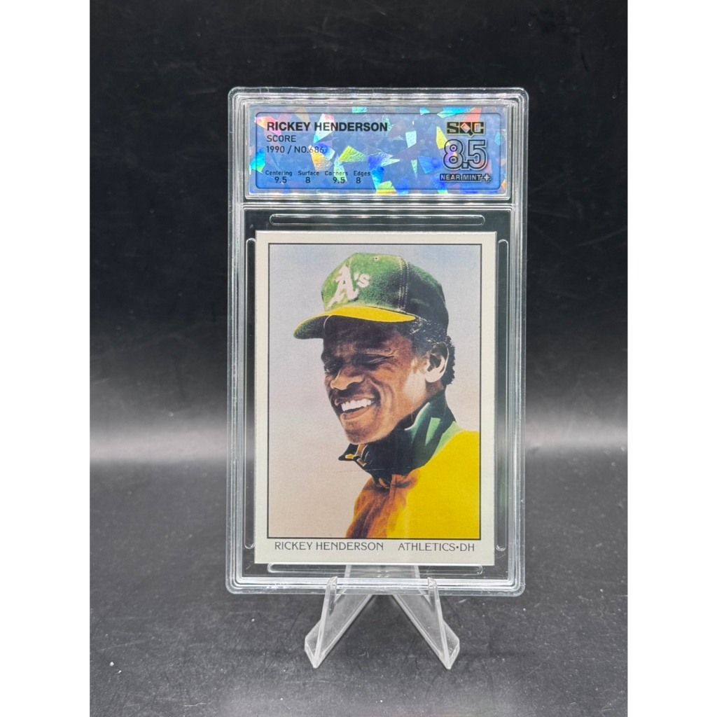 Rickey Henderson 1990 Score Dream Team #686 [SQC 8.5]