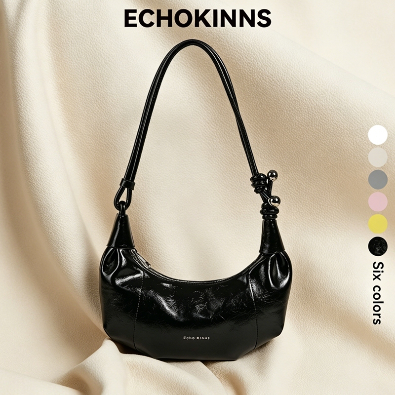 Classic Moon Bag กระเป๋าสะพายข้างผู้หญิงแฟชั่นใหม่ ลำลองเรียบง่าย กระเป๋าสะพายข้าง กระเป๋าทรงครึ่งวงกลม