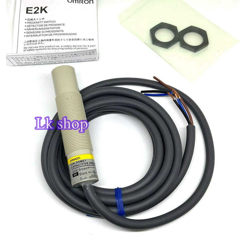 E2K-X8ME1 NPN-NO Capacitive Proximity Switch Sensor เซ็นเซอร์ คาปาจับความหนาแน่น พร้อมส่ง