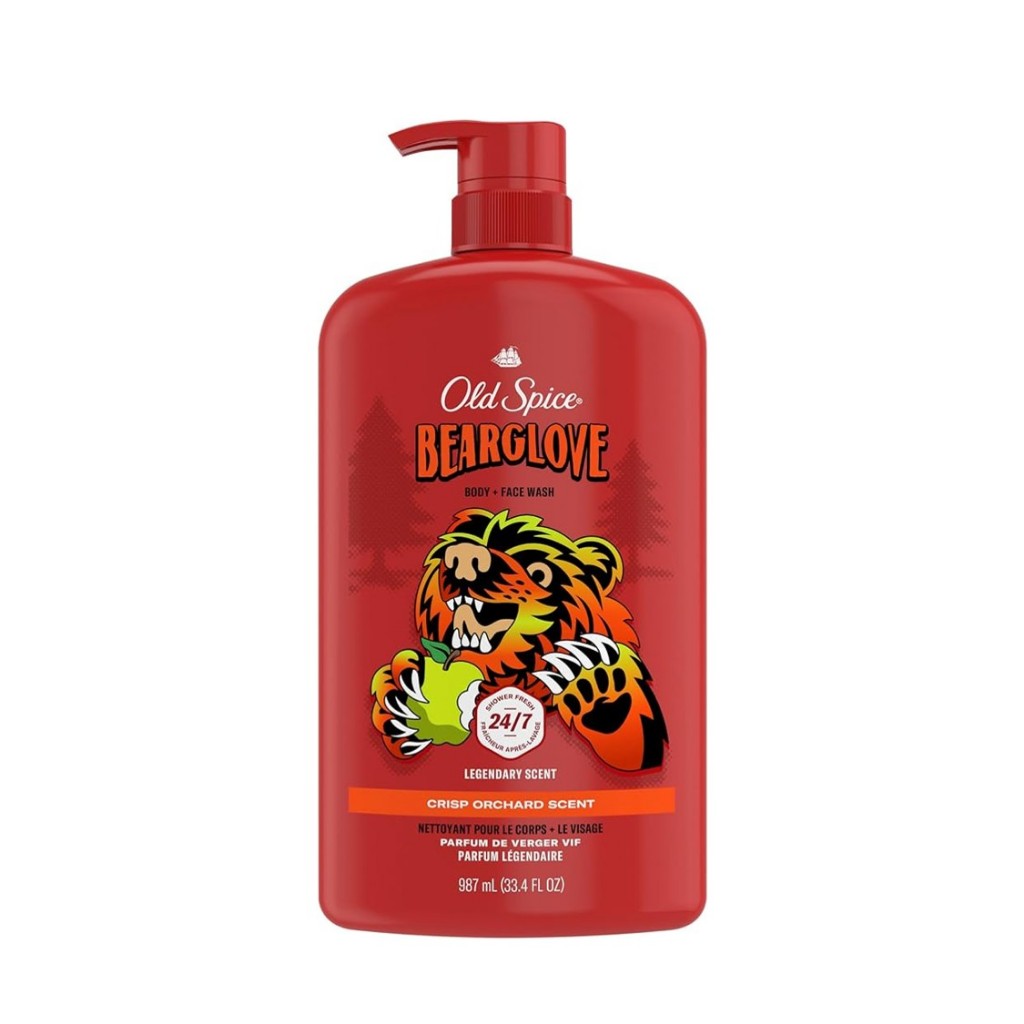Old Spice Bearglove 2-in-1 Body & Face Wash Pump ครีมอาบน้ำและล้างหน้า กลิ่นแบร์โกลฟ หอมแอปเปิ้ล 987