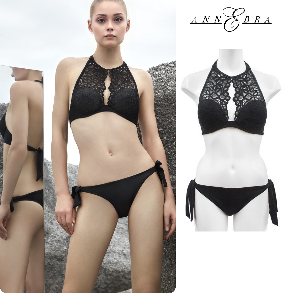 Annebra Cruise เซตบิกินี่ ทูพีช ผ้าลูกไม้ มีโครง มีฟองนำ้+กางเกง Push Up Lace Bikini Two Pieces Set รุ่น AS9-425/9-427