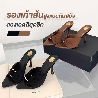 รองเท้าส้นสูง รองเท้าแตะ ผู้หญิงวัยรุ่น ส้นสูงสไตล์เกาหลี ใส่ง่าย เบา เทรนด์ฮิต ถ่ายรูปคาเฟ่