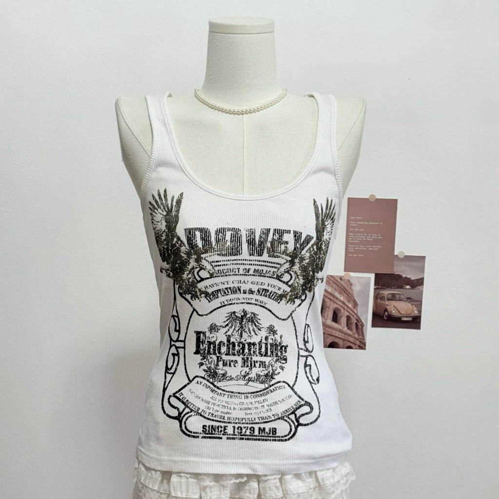 เสื้อกล้าม semantic design อก28-34 ยาว23