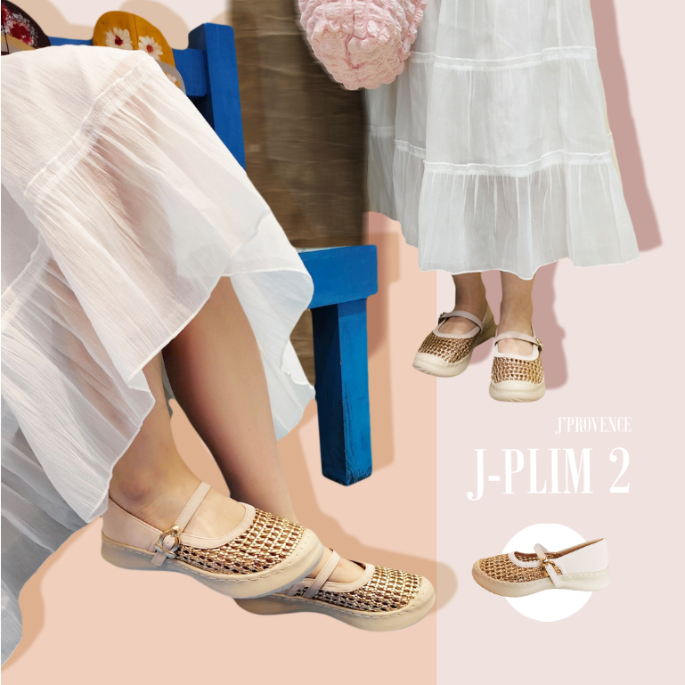 J-PROVENCE รุ่น J-PLIM 2 รองเท้าผู้หญิงสไตล์สวมแมรี่เจน Slip-On Mary Janes
