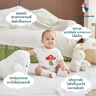 Charles x Snow Owl เสื้อคอปก Polo T-Shirt 0 - 12 เดือน วัสดุจากผ้าใยไผ่พรีเมี่ยม