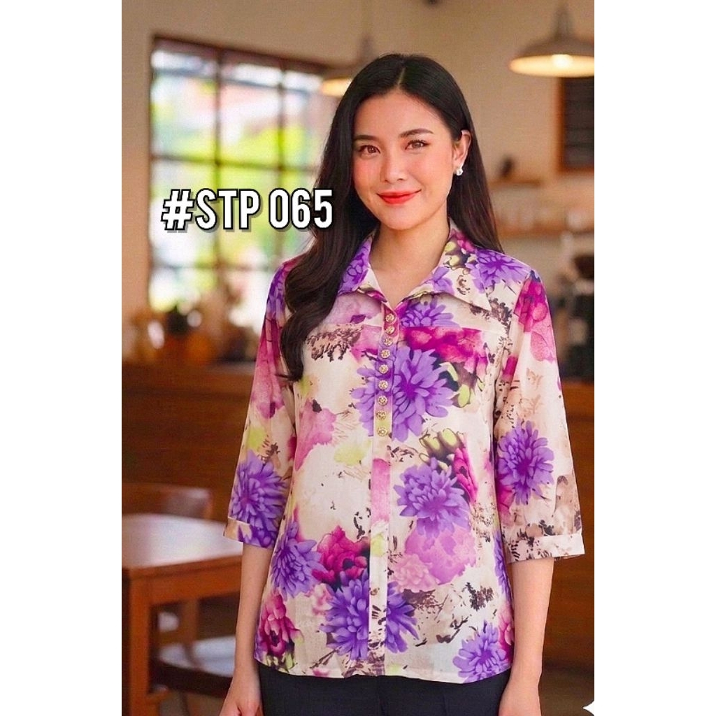 #เสื้อเชิ้ตผ้าเกาหลี เเบบใหม่เนื้อนิ่ม ยืดได้ไม่ต้องรีด เเขนสามส่วน ลายเก๋ๆมาใหม่ ♥️♥️พร้อมส่งสวยเหมือนเดิม#เชิ้ตผู้หญิง