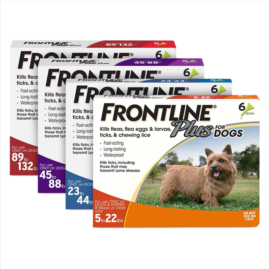 Frontline Plus หลอด ยาหยดกำจัดเห็บ หมัด ไข่หมัด สำหรับสุนัข และแมว