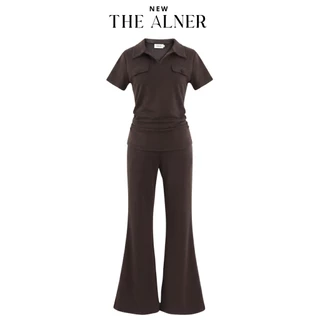 NAMI SET (ชุดเซตเสื้อคอปกแต่งกระเป๋าแขนสั้นกางเกงขาม้า) The alner (เดอะอัลเนอร์) AN644