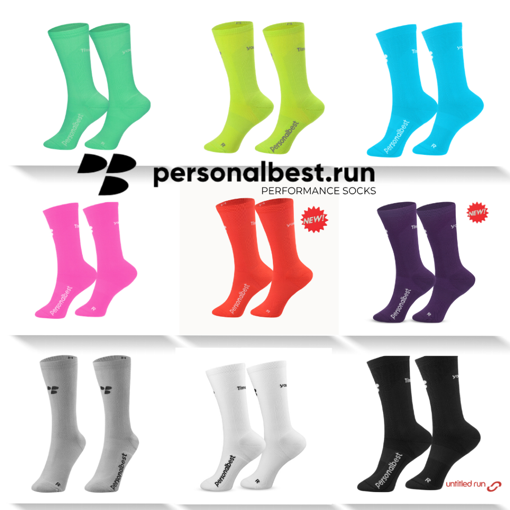 Personal Best Performance Sock ถุงเท้าวิ่ง ข้อยาว ไร้ตะเข็บ ระบายอากาศระดับเทพ ไม่อับเท้า
