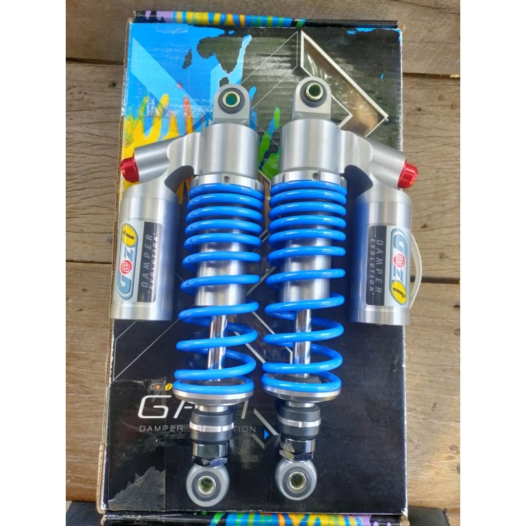 โช็คWAVE (ตัวTOP) GAZI HYPER HACKER   สปริงสีน้ำเงิน ความยาว 320 mm