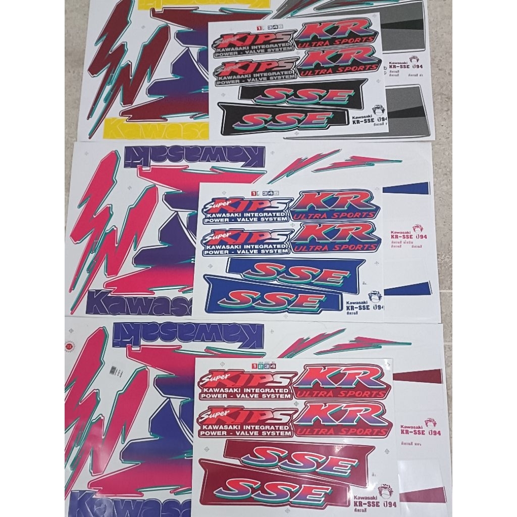 สติ๊กเกอร์ KR-SSE ปี94 สติ๊กเกอร์ชุดสี ท้ายแบน KR-SSE ปี94งานเกรดAสติ๊กเกอร์มารอบคัน