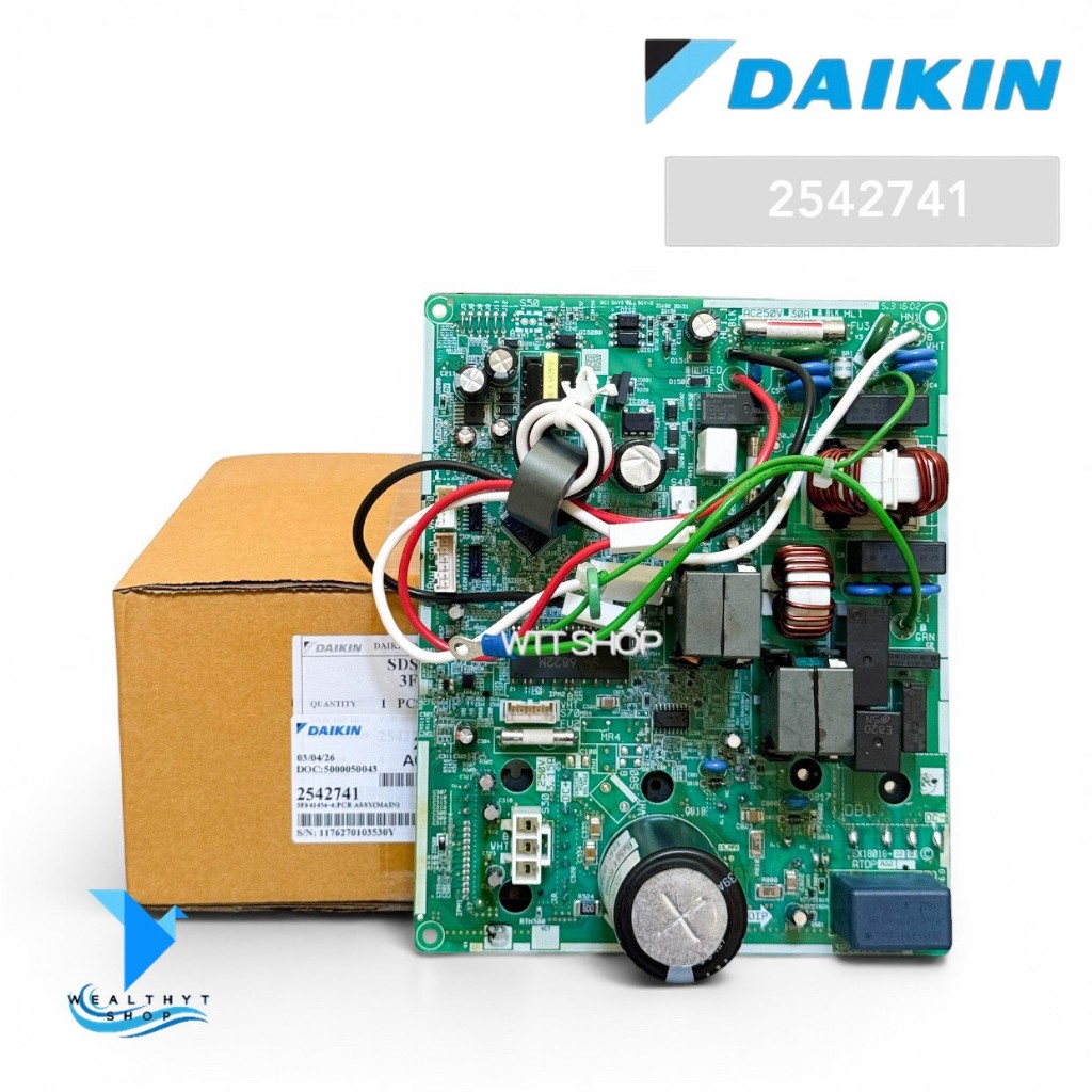 2542741 แผงวงจรแอร์ Daikin แผงบอร์ดแอร์ไดกิ้น แผงบอร์ดคอยล์ร้อน แอร์ไดกิ้น (รุ่น RKQ18UV2S, RKF18WV2S) ของแท้ศูนย์