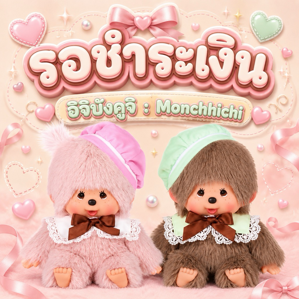 ❌ห้ามกดขายหมดแล้ว❌ จอนอจอ : Monchhichi Fukuji 💘⭐️ “มี 2 คนได้” ที่เหลือรับแผ่นหอมกลับบ้าน