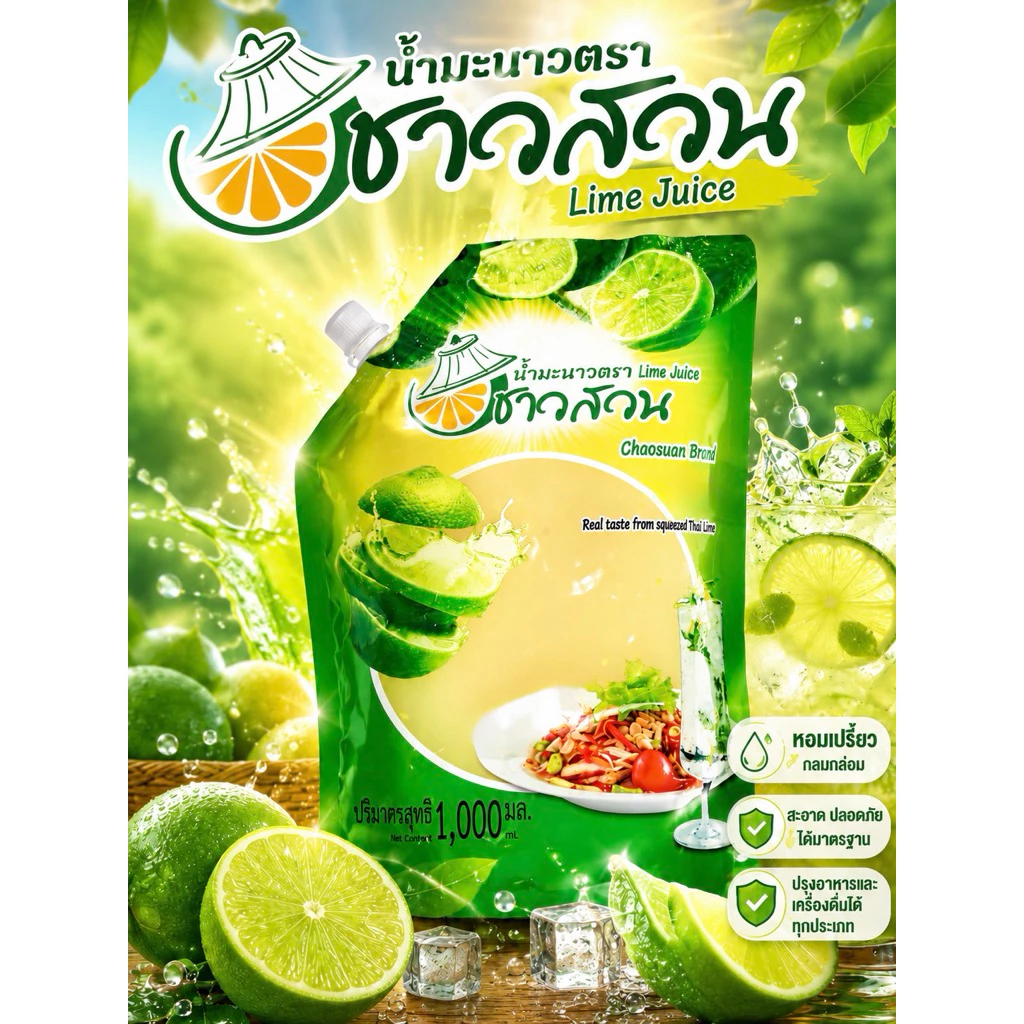 น้ำมะนาวชาวสวน น้ำมะนาวแท้คั้นสด ปรุงอาหาร และเครื่องดื่ม ได้ทุกประเภท พร้อมส่งจากโรงงาน ปริมาณ 1,000 มล.