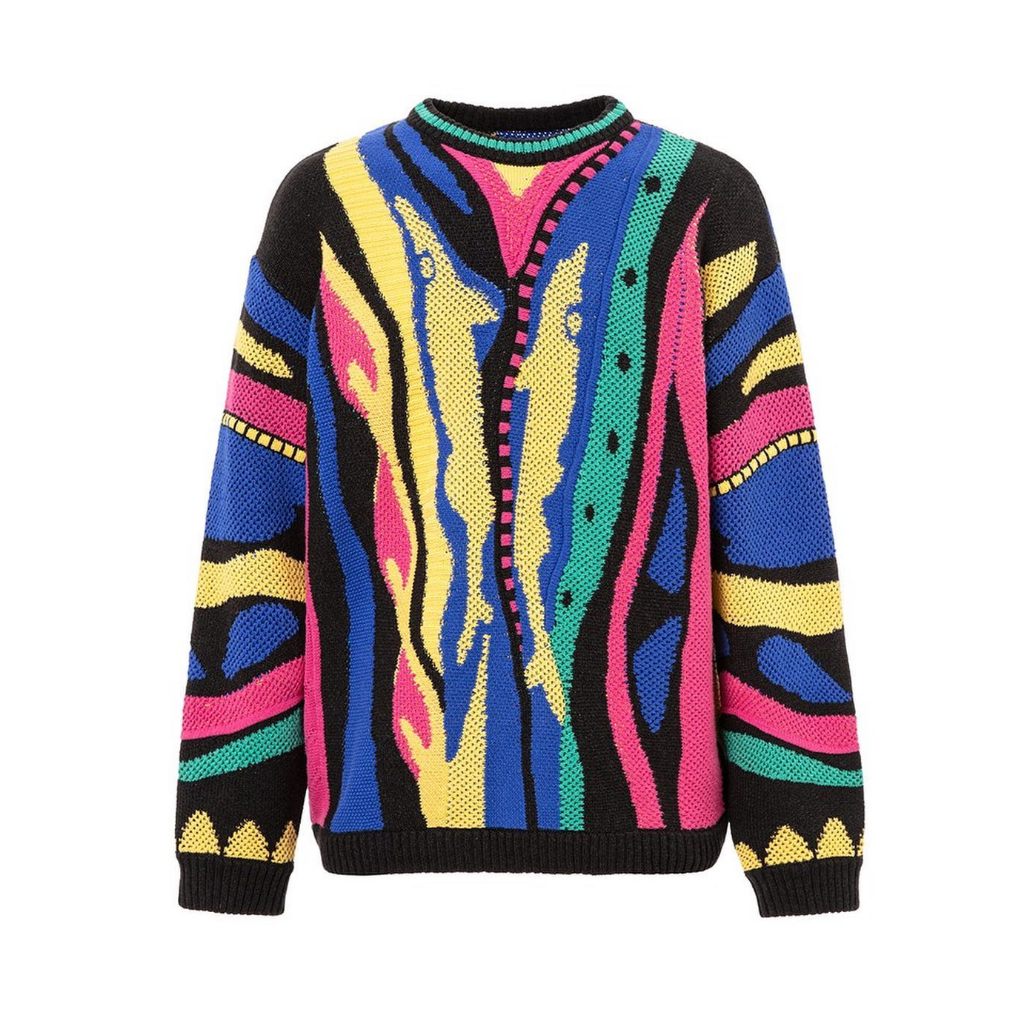 Splatoon x Zozotown 3D Knit Shark Whale Sweater Coogi style