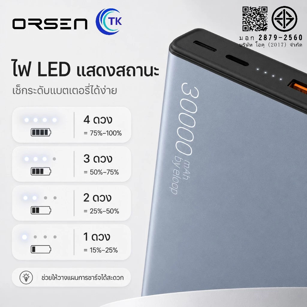 Eloop E29 Power Bank 30000mAh QC3.0 PD 18W Fast Charge thumbnail 7