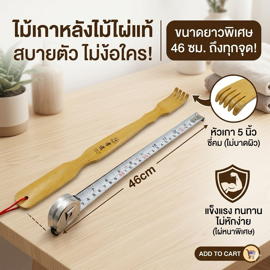 🪈🪈ไม้เกาหลัง🫵🫵ไม้เกาหลังอย่างดี🫳🫳ไม้เกาหลังถูก🎉🎉🎉[แบบใหม่ไม่มีที่นวด]