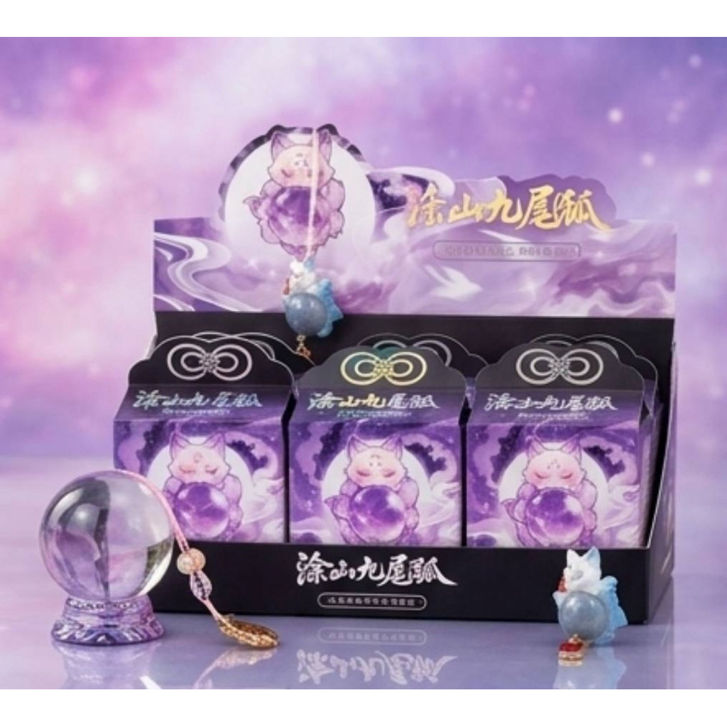 พร้อมส่งในไทยกล่องสุ่มที่ห้อยโทรศัพท์มือถือจิ้งจอกเก้าหาง