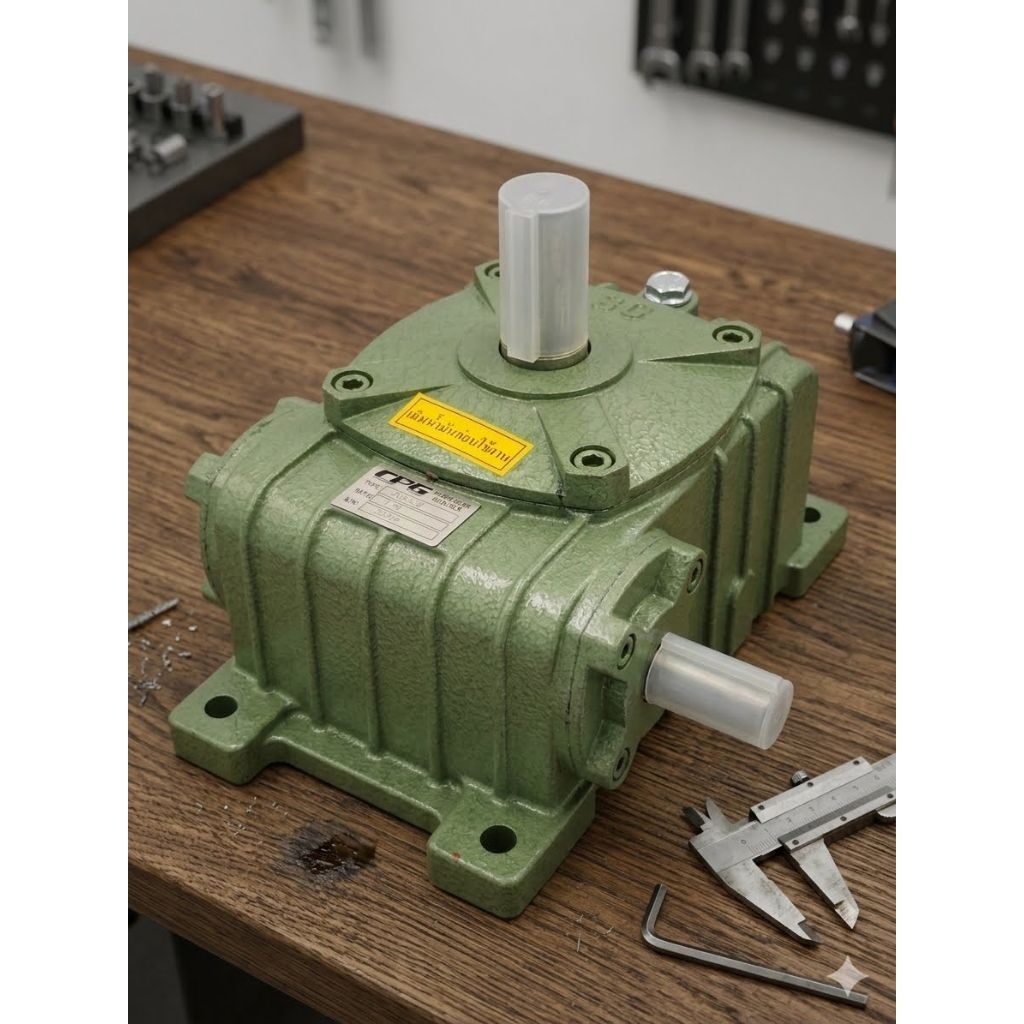 CPG เกียร์ทด PO-RU #80 (22) เพลาเข้าด้านข้าง ออกบน ใช้มอเตอร์ 2HP, 3HP