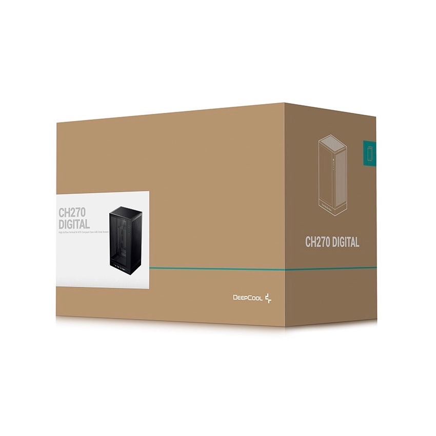เคสคอมพิวเตอร์ Deepcool CH270 Digital Black มือสอง สภาพเหมือนใหม่ พลาสติกกระจกยังไม่ลอก