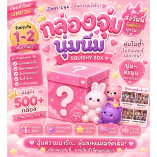 กล่องสุ่มสกุชชี่ Squishy Box | สกุชชี่สุ่ม 2-3 ชิ้น ลุ้นตัวใหญ่สุดคิ้วท์