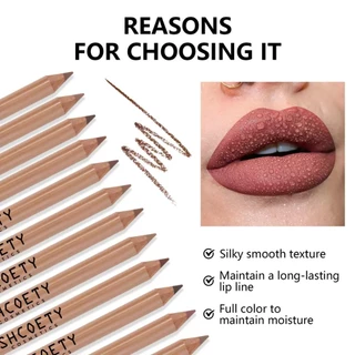 พร้อมส่ง SHCOETY NUDE LIPLINER ลิปไลน์เนอร์สีนู้ด เนื้อแมตต์ ติดทนนาน เซ็ท 12 ชิ้น NATURAL LIP KIT ดินสอเขียนขอบปาก