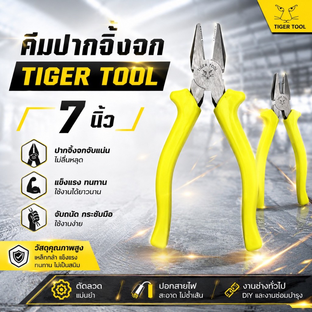 🔥เหล็กญี่ปุ่น พร้อมส่ง🔥 คีมปากจิ้งจก TSUNODA / TIGER คีมตัดสายไฟ ขนาด 6 - 8 นิ้ว คีม