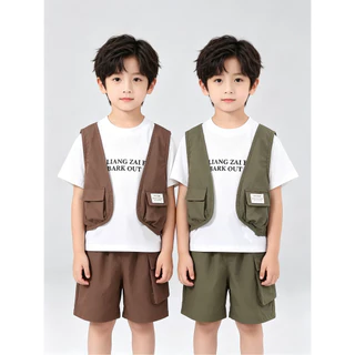 เสื้อผ้าเด็ก ชุดเด็กแฟชั่น 2 ชิ้น เสื้อ + กางเกง ชุดไปเที่ยว เนื้อผ้าดี size 8m-5ปี PFS-042