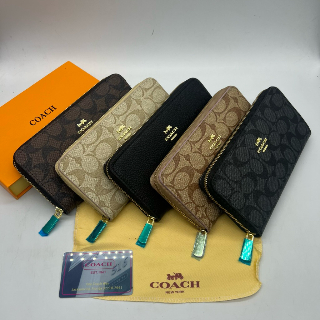 กระเป๋าสตางค์ ซิปรอบใบยาวขนาด 8 นิ้วมีช่องใส่บัตรมีช่องซิปใช้งานใส่แบงค์ได้ไม่ต้องพับหนังดีงานสวยอุปกรณ์ครบพร้อมกล่อง