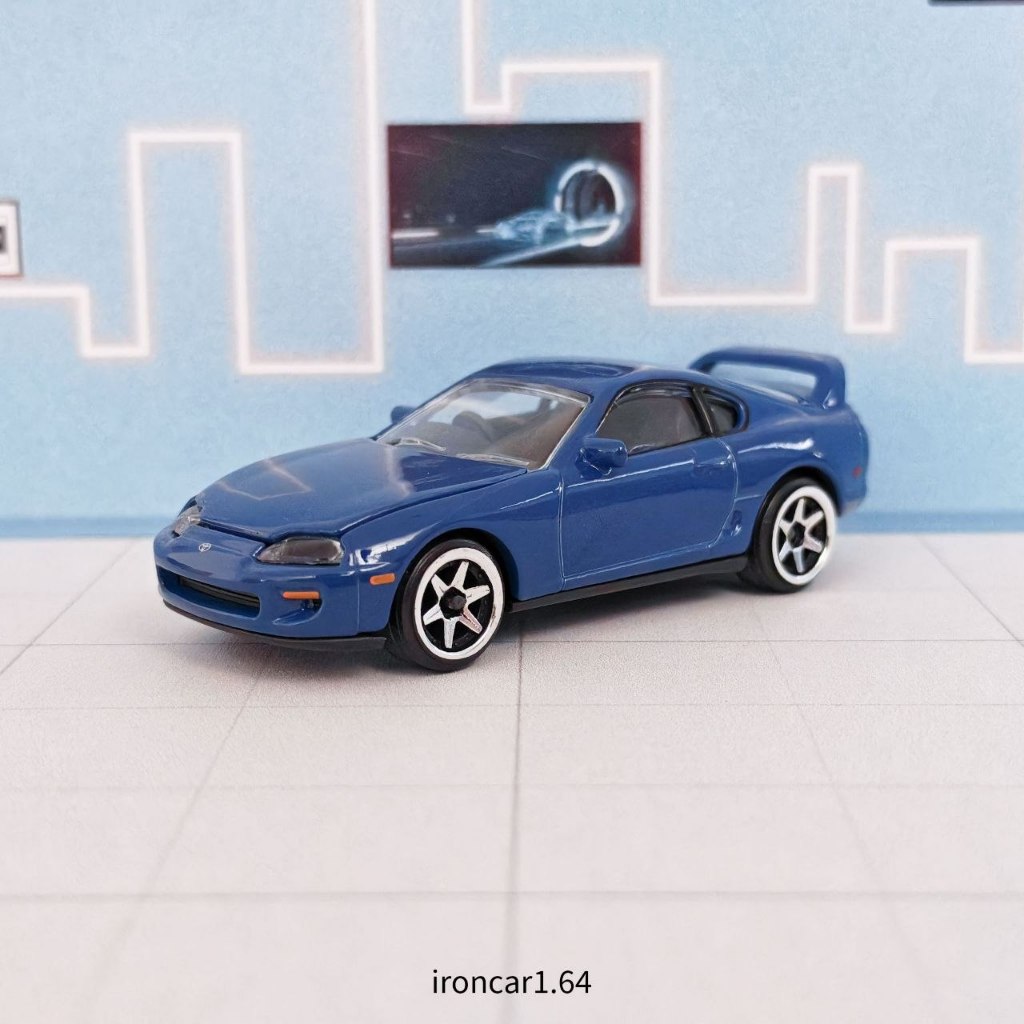 โมเดลรถ majorette TOYOTA Supra JZA80 สีน้ำเงิน