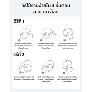 GRAREY หมวกคลุมผมแห้งไว ผ้าคลุมซับน้ำ เส้นใยไมโครไฟเบอร์หนานุ่ม ยับยั้งแบคทีเรีย