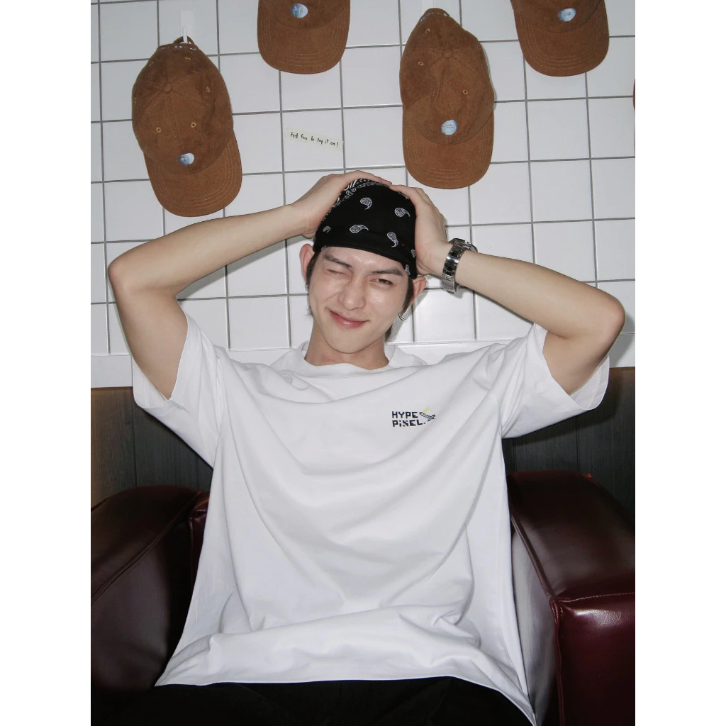 Hype It - Hype Pixel T-Shirt เสื้อยืดแขนสั้นทรง Oversized แบรนด์ Hype It (คอไม่กว้าง ทรงไหล่ตก)