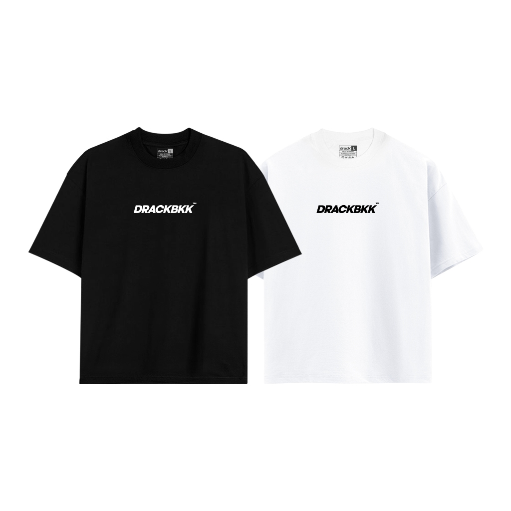 DRACK - MINIMAL LOGO สีดำ,สีขาว เสื้อยืดคอกลม