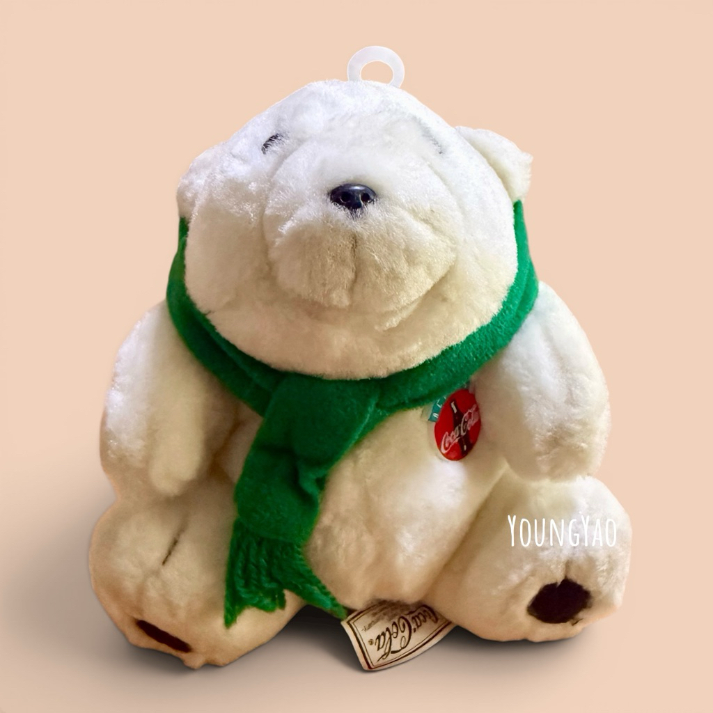 Coca-Cola Polar Bear Plush Toy 90s Vintage Retro 16 cm