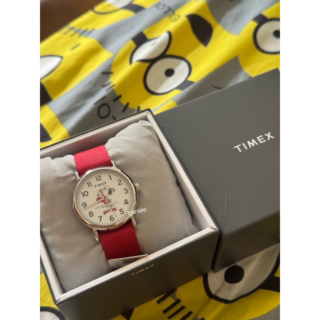 นาฬิกาข้อมือแฟชั่นผู้หญิง timex ลายสนู๊ปปี้ ของแท้