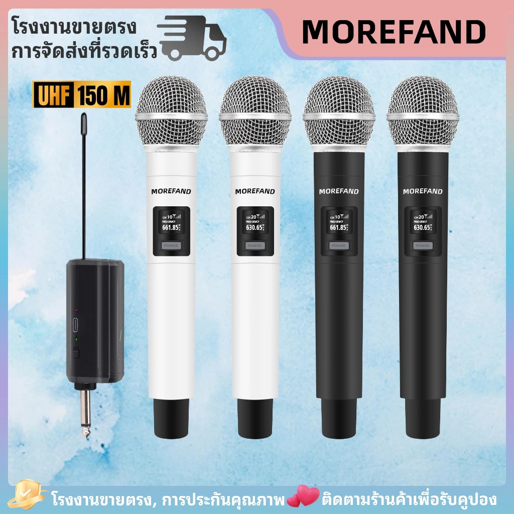 LXJ ไมค์ลอยคู่แบบคาดศรีษะ + หนีบปกเสื้อ ไมโครโฟนไร้สาย WIRELESS MICROPHONE รุ่น LX-999