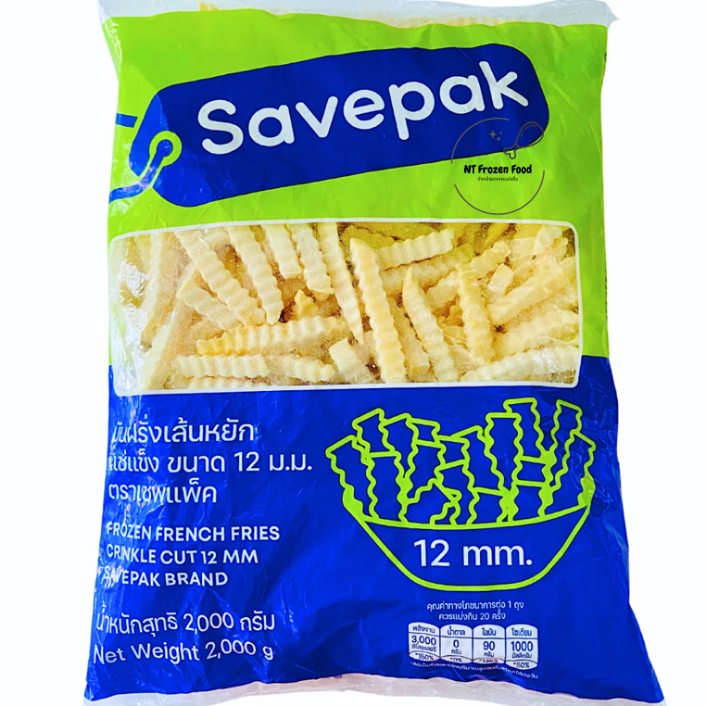 <สั่งในไลฟ์ลด50%>เฟรนฟรายส์หยัก 2 kg 12 mm. **ทอดก่อนทาน <ส่งเป็นพัสดุรอของ1-2วัน> เฟรนฟราย //สั่งปลายทางห้ามยกเลิก