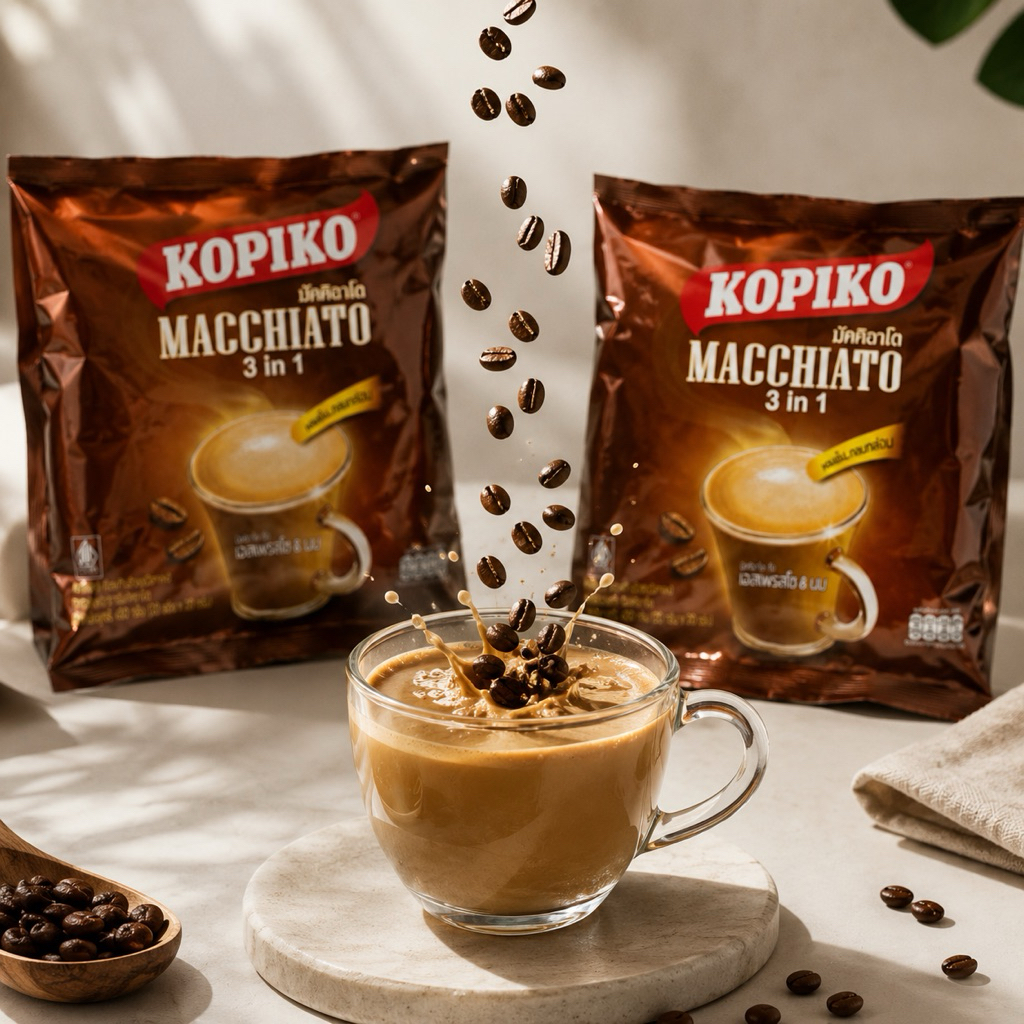 ( 2 ห่อ ) Kopiko Macchiato Bag โกปิโก้ มัคคิอาโต ห่อละ 20 ซอง รวม 400 กรัม