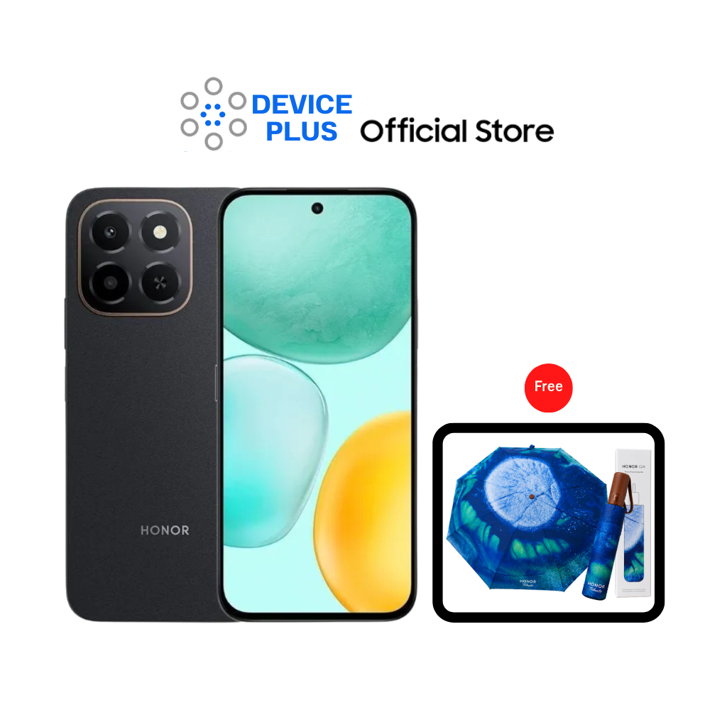 Honor X6c (6/128) ฟรี Honor gift three fold umbrella ประกันศูนย์ 1 ปี [หน้าจอ6.61 นิ้ว แบต 5300 mAh]