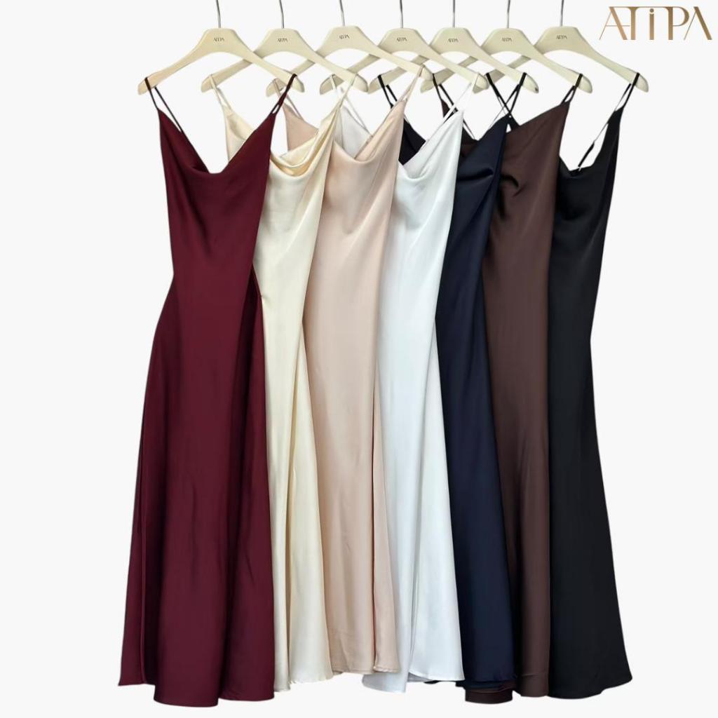 Atipashop - Blair Satin Dress (J10067) รูปที่ 3